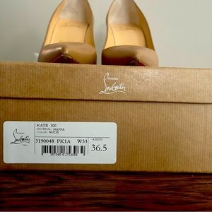 Kate 100mm Napa Red Sole Pumps. So hot. Worn twice.